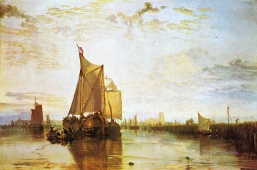  Turner Pintura - Dort el barco Dort Packet desde Rotterdam Bacalmed paisaje Turner
